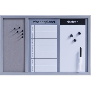zeller, ZELLER Kombitafel 3in1 60x40 cm 11553 grau