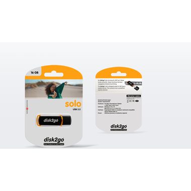 DISK2GO, DISK2GO USB-Stick solo 16GB 30006622 Type C USB 3.2
