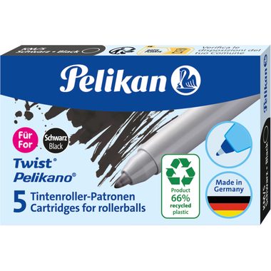 Pelikan, PELIKAN Patrone Tintenroller ECO 824699 schwarz