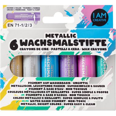 I am Creative, I AM CREATIVE Wachsmalstifte 4005.55 Metallic 6 St&uuml;ck