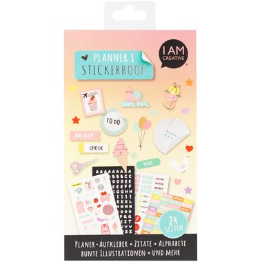 I am Creative, I AM CREATIVE Stickerbook Planner 12x23cm 4087.581 24 Blatt