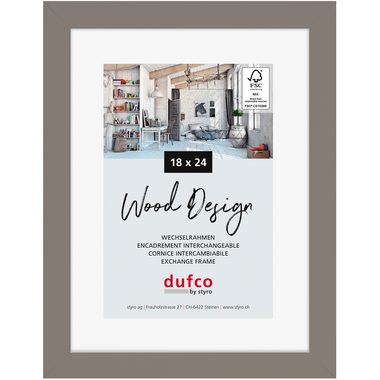 dufco, DUFCO Holz-Bilderrahmen 18x24cm 1610.80662 Toronto grau