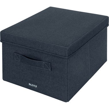 Leitz, LEITZ Aufbewahrungsbox mit Deckel 6144-00-89 samtgrau 2 Stk. 28.5x20.3x38cm