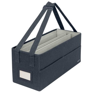 Leitz, LEITZ Hot Desk Stofftasche 6444-00-89 samtgrau 3 F&auml;cher 46.5x21x20cm