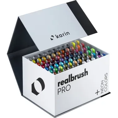 Karin, KARIN Real Brush Pen Pro 0.4mm 31C13 Mega Box, 3 Blender 72 St&uuml;ck