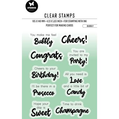 SIZZIX, SIZZIX Klarischtstempel Bubbly STAMP356 14.8x10.5x0.3cm