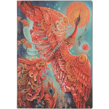 Paperblanks, PAPERBLANKS Notizbuch Feuervogel Midi FB8211-8 liniert 176 Seiten