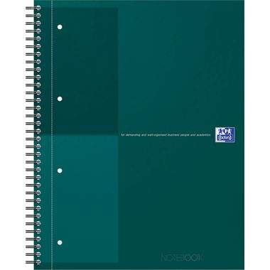 OXFORD, OXFORD Spiralbuch A4+ 400194460 liniert, gr&uuml;n 80 Blatt