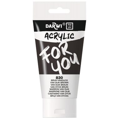 DARWI, DARWI Acrylfarbe 75ml DF5150075830C Braun Vandijck