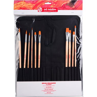 Talens, TALENS &Ouml;l- und Acrylpinselset 9099230M mit Organizer 10 St&uuml;ck