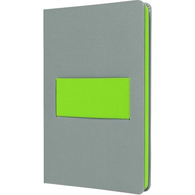 Sigel, SIGEL Notizbuch Linescape A5 LS201 grau/lime liniert 176 S.
