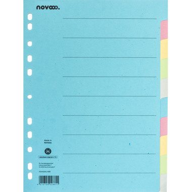 NOVOOO, NOVOOO Kartonregister A4 40579 bunt 10-teilig