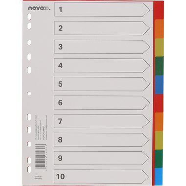 NOVOOO, NOVOOO Register PP A4 40982 multicolor 10-teilig