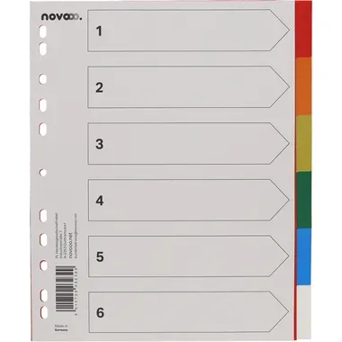 NOVOOO, NOVOOO Register PP A4+ 40989 multicolor 6-teilig