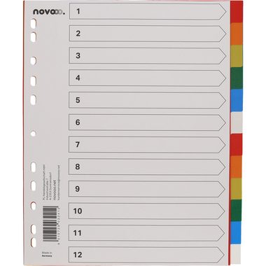 NOVOOO, NOVOOO Register PP A4+ 40991 multicolor 12-teilig