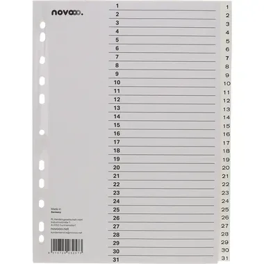 NOVOOO, NOVOOO Register PP A4 41000 weiss 1-31
