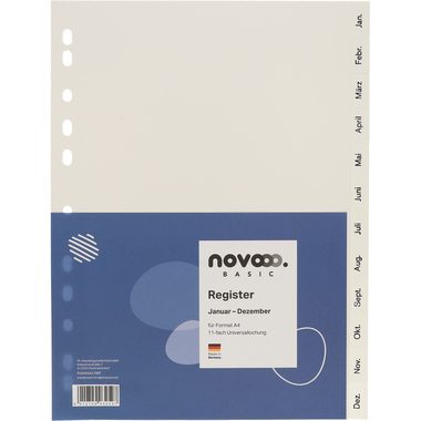 NOVOOO, NOVOOO Register PP A4 41001 weiss Jan-Dez DE