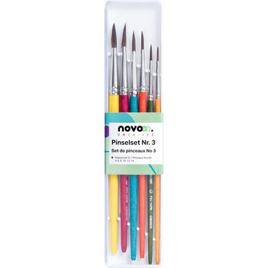 NOVOOO, NOVOOO Pinselset Nr. 3 93942-9904 6-teilig