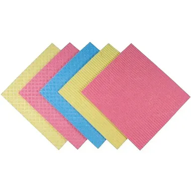 WEITACLEAN, WEITACLEAN Schwammtuch 279052 Blau/Gelb/Rosa 5 St&uuml;ck