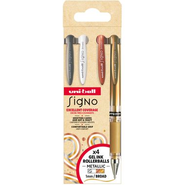 uni-ball, UNI-BALL Gelroller Signo Broad 1mm UM-153 4PNO1 4 Farben