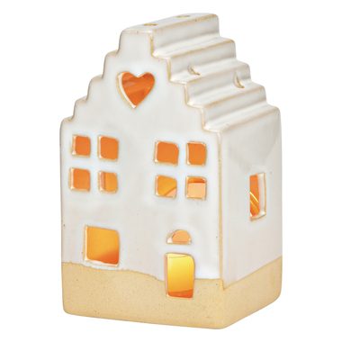 ROOST, ROOST Windlicht Haus 8x14x8cm 10040030 Keramik, weiss