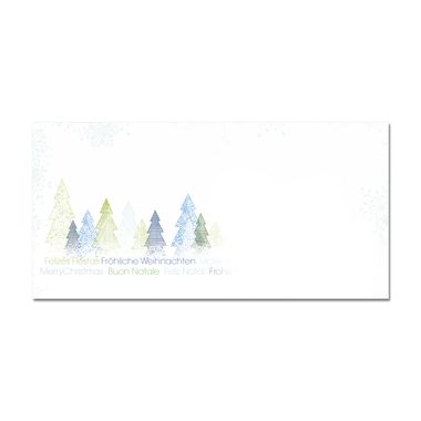 Sigel, SIGEL Weihnachts-Umschlag Trees DU090 DIN lang (110x220 mm) 25 St&uuml;ck