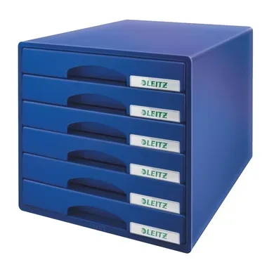 Leitz, LEITZ Schubladenbox Plus blau 52120035 6 F&auml;cher