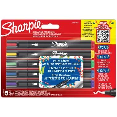 Sharpie, SHARPIE Acrylic Marker 2201069 Rundspitze 5 St&uuml;ck