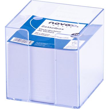 NOVOOO, NOVOOO Zettelbox 731142 transparent 9x9x9cm
