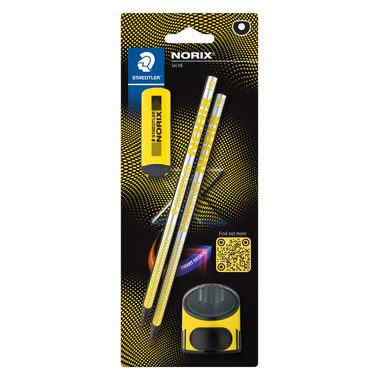 STAEDTLER, STAEDTLER Bleistift NORIX HB 181-HBBK2 inkl. Spitzer,Radierer 2 St&uuml;ck