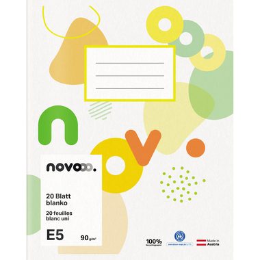 NOVOOO, NOVOOO Schulheft E5 729765 blanko 90g