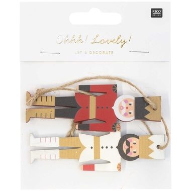 RICO-Design, RICO DESIGN Geschenkanh&auml;nger Nussknacker 701034 2 St&uuml;ck