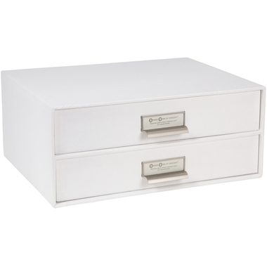 Bigso Box of Sweden, BIGSO BOX OF SWEDEN Schubladenbox 943145544 Birger 2 Schubladen weiss