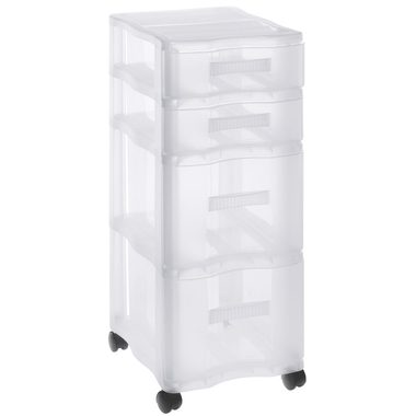 Rotho, ROTHO Quadrix 1798000096 29x70x40cm,Rollen,4 Schubl.