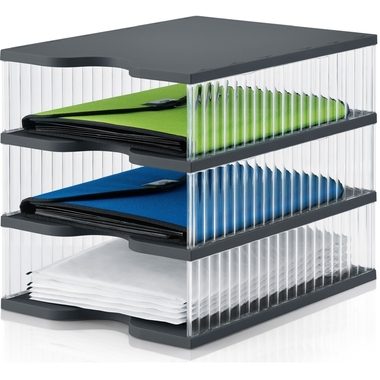 Styro, STYRO Schubladenbox Styroval 228-0103.92 Uno 3 F&auml;cher anthrazit/transp