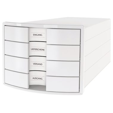 HAN, HAN Schubladenbox IMPULS A4/C4 1012-12 weiss, 4 geschl. Schubladen