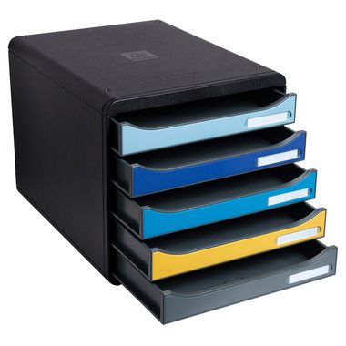 Exacompta, EXACOMPTA Schubladenbox BeeBlue A4+ 3094202D Big Box Plus, 5 Schubladen