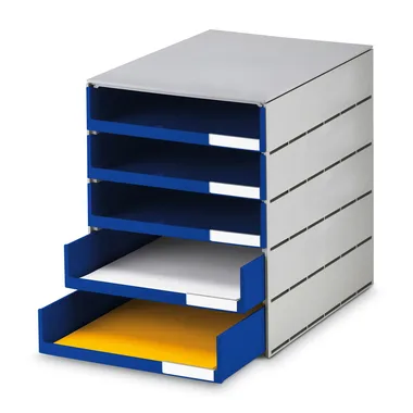 Styro, STYRO Systembox styroval pro 14-8001.38 grau/blau 5 Schubladen