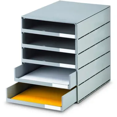 Styro, STYRO Systembox styroval pro &ouml;ko 14-8001.85 grau/grau 5 Schubladen