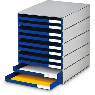 Styro, STYRO Systembox styroval pro 14-8002.38 grau/blau 10 Schubladen