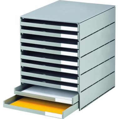 Styro, STYRO Systembox styroval pro &ouml;ko 14-8002.85 grau/grau 10 Schubladen