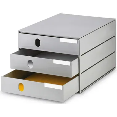 Styro, STYRO Systembox styroval pro &ouml;ko 14-8050.85 grau/grau 3 Schubladen