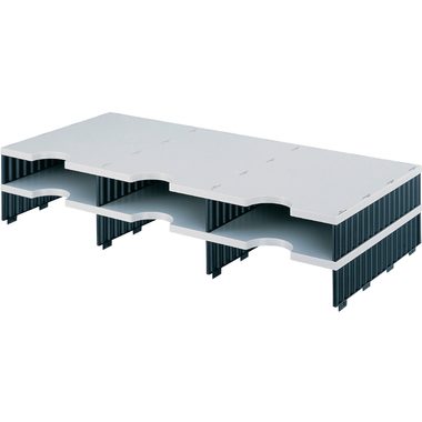 Styro, STYRO Styrodoc trio Aufbaueinheit 268-13021.98 schwarz/grau 6 F&auml;cher