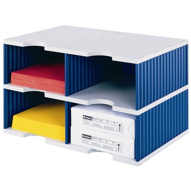 Styro, STYRO Styrodoc duo Jumbo 268-02223 grau/blau 4 F&auml;cher