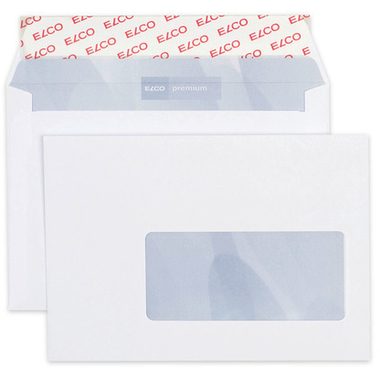 Elco, ELCO Couvert Premium m/Fenster C6 30696 100g, weiss 500 St&uuml;ck