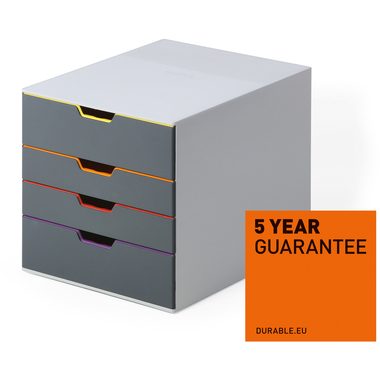 DURABLE, DURABLE Schubladenbox VARICOLOR 760427 4 Schubladen, color