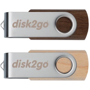 DISK2GO, DISK2GO USB-Stick wood 16GB 30006667 USB 2.0 double pack