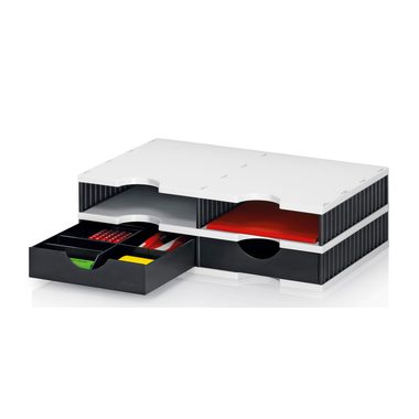 Styro, STYRO Styrodoc duo Set 268-0202.989 schwarz/grau 4 F&auml;cher