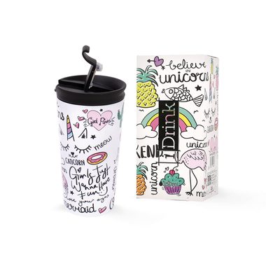 I-DRINK, I-DRINK Trinkbecher 350ml ID0205 Unicorn