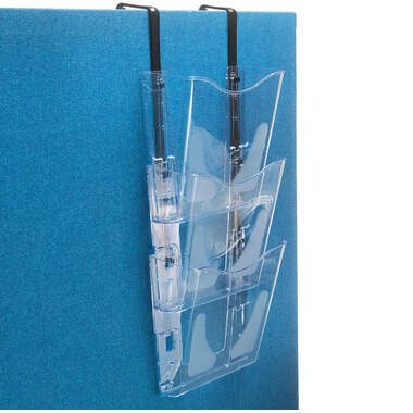 DEFLECTO, DEFLECTO Wandprospekthalter 3xA4 CP081YTCRY transparent Docupocket